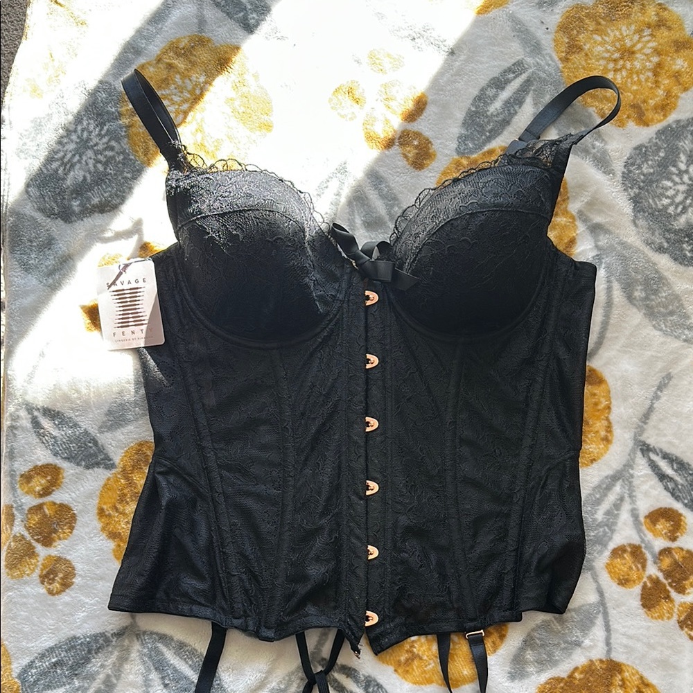 Black Lace Corset by Savage X Fenty